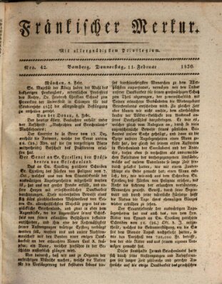 Fränkischer Merkur (Bamberger Zeitung) Donnerstag 11. Februar 1830