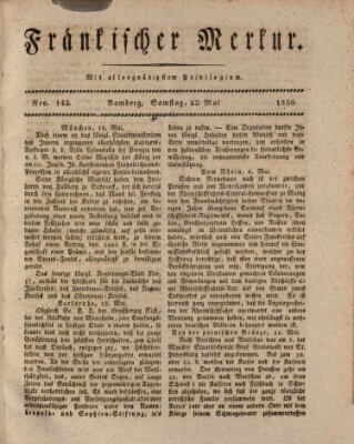 Fränkischer Merkur (Bamberger Zeitung) Samstag 22. Mai 1830
