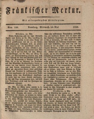 Fränkischer Merkur (Bamberger Zeitung) Mittwoch 26. Mai 1830