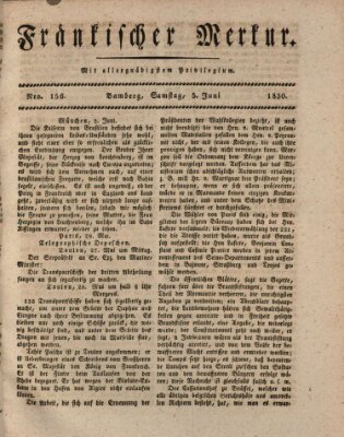 Fränkischer Merkur (Bamberger Zeitung) Samstag 5. Juni 1830
