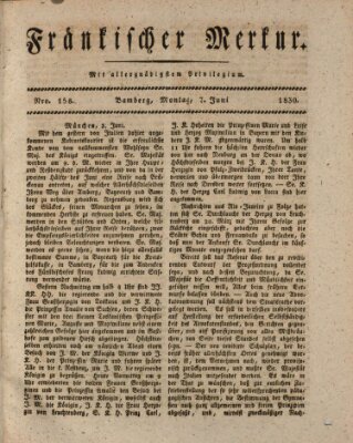 Fränkischer Merkur (Bamberger Zeitung) Montag 7. Juni 1830