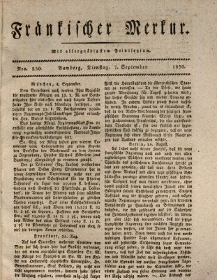 Fränkischer Merkur (Bamberger Zeitung) Dienstag 7. September 1830