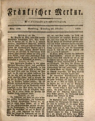 Fränkischer Merkur (Bamberger Zeitung) Dienstag 26. Oktober 1830