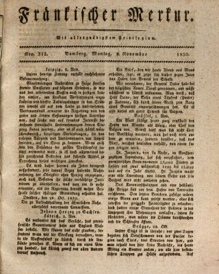 Fränkischer Merkur (Bamberger Zeitung) Montag 8. November 1830