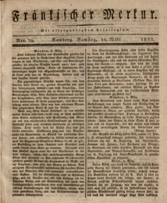 Fränkischer Merkur (Bamberger Zeitung) Samstag 10. März 1832