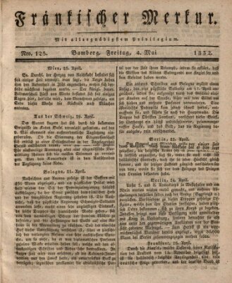 Fränkischer Merkur (Bamberger Zeitung) Freitag 4. Mai 1832