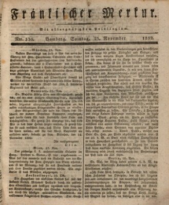 Fränkischer Merkur (Bamberger Zeitung) Sonntag 25. November 1832