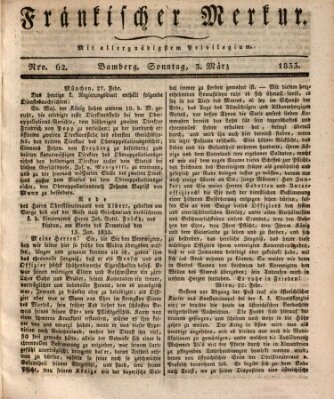 Fränkischer Merkur (Bamberger Zeitung) Sonntag 3. März 1833