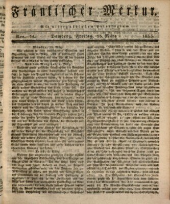 Fränkischer Merkur (Bamberger Zeitung) Freitag 15. März 1833
