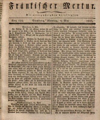 Fränkischer Merkur (Bamberger Zeitung) Montag 6. Mai 1833