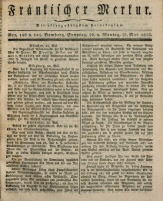 Fränkischer Merkur (Bamberger Zeitung) Sonntag 26. Mai 1833