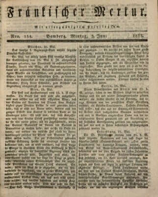 Fränkischer Merkur (Bamberger Zeitung) Montag 3. Juni 1833