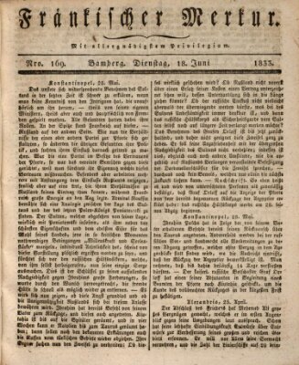 Fränkischer Merkur (Bamberger Zeitung) Dienstag 18. Juni 1833
