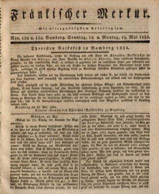 Fränkischer Merkur (Bamberger Zeitung) Sonntag 18. Mai 1834
