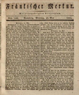 Fränkischer Merkur (Bamberger Zeitung) Montag 26. Mai 1834