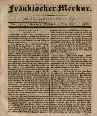 Fränkischer Merkur (Bamberger Zeitung) Mittwoch 9. September 1835
