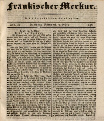 Fränkischer Merkur (Bamberger Zeitung) Mittwoch 9. März 1836