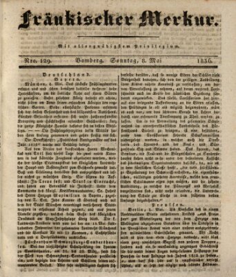 Fränkischer Merkur (Bamberger Zeitung) Sonntag 8. Mai 1836