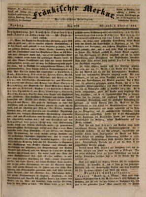 Fränkischer Merkur (Bamberger Zeitung) Mittwoch 5. Oktober 1836