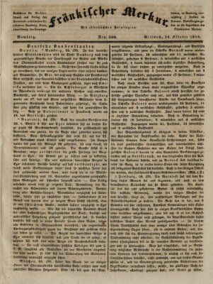 Fränkischer Merkur (Bamberger Zeitung) Mittwoch 26. Oktober 1836