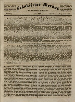 Fränkischer Merkur (Bamberger Zeitung) Sonntag 11. Dezember 1836