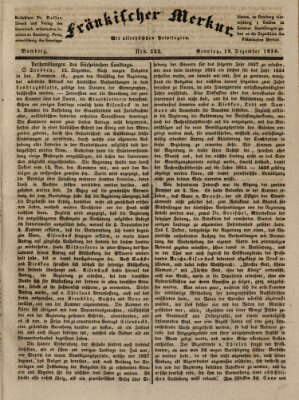 Fränkischer Merkur (Bamberger Zeitung) Sonntag 18. Dezember 1836