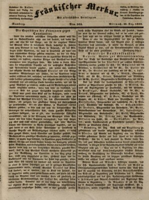 Fränkischer Merkur (Bamberger Zeitung) Mittwoch 28. Dezember 1836