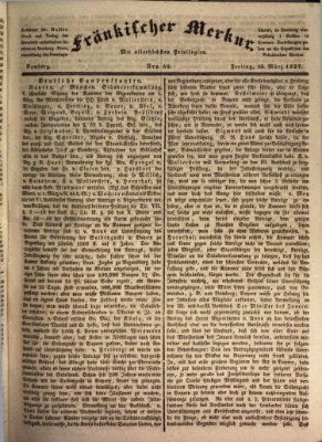 Fränkischer Merkur (Bamberger Zeitung) Freitag 10. März 1837