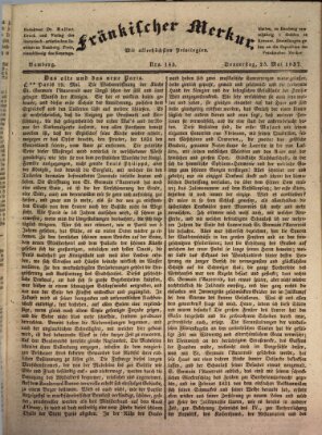 Fränkischer Merkur (Bamberger Zeitung) Donnerstag 25. Mai 1837