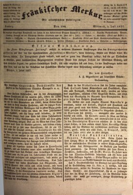 Fränkischer Merkur (Bamberger Zeitung) Mittwoch 5. Juli 1837