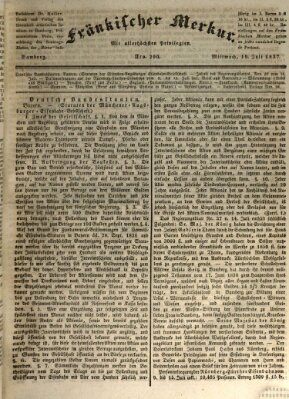 Fränkischer Merkur (Bamberger Zeitung) Mittwoch 19. Juli 1837