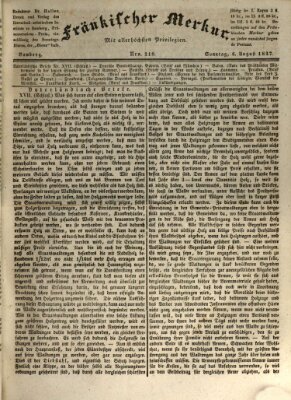 Fränkischer Merkur (Bamberger Zeitung) Sonntag 6. August 1837