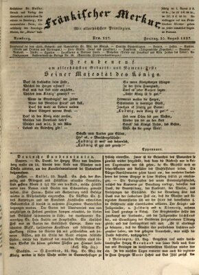 Fränkischer Merkur (Bamberger Zeitung) Freitag 25. August 1837