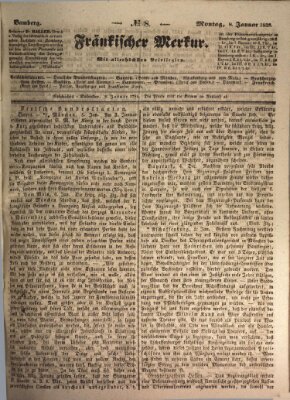 Fränkischer Merkur (Bamberger Zeitung) Montag 8. Januar 1838
