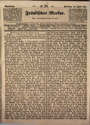 Fränkischer Merkur (Bamberger Zeitung) Freitag 22. Juni 1838