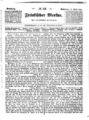 Fränkischer Merkur (Bamberger Zeitung) Sonntag 15. Juli 1838