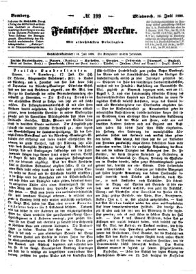 Fränkischer Merkur (Bamberger Zeitung) Mittwoch 18. Juli 1838