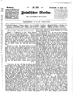 Fränkischer Merkur (Bamberger Zeitung) Mittwoch 25. Juli 1838