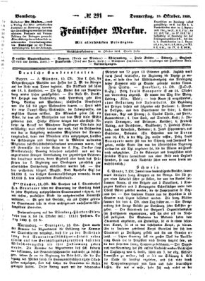 Fränkischer Merkur (Bamberger Zeitung) Donnerstag 18. Oktober 1838