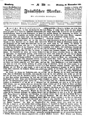 Fränkischer Merkur (Bamberger Zeitung) Montag 26. November 1838