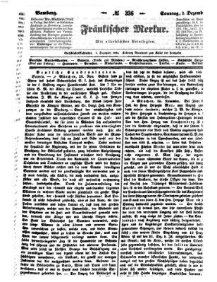 Fränkischer Merkur (Bamberger Zeitung) Sonntag 2. Dezember 1838