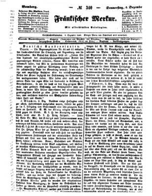 Fränkischer Merkur (Bamberger Zeitung) Donnerstag 6. Dezember 1838