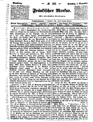 Fränkischer Merkur (Bamberger Zeitung) Samstag 8. Dezember 1838