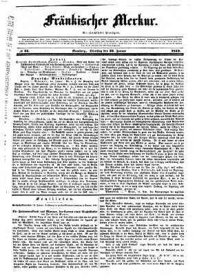 Fränkischer Merkur (Bamberger Zeitung) Dienstag 22. Januar 1839