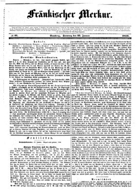 Fränkischer Merkur (Bamberger Zeitung) Sonntag 27. Januar 1839