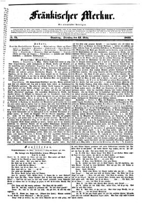 Fränkischer Merkur (Bamberger Zeitung) Dienstag 12. März 1839