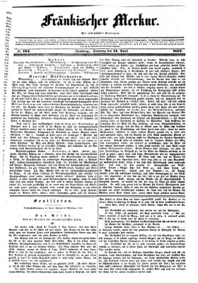 Fränkischer Merkur (Bamberger Zeitung) Sonntag 14. April 1839