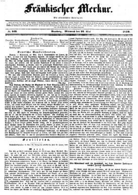 Fränkischer Merkur (Bamberger Zeitung) Mittwoch 22. Mai 1839