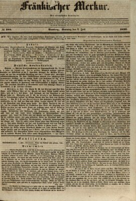 Fränkischer Merkur (Bamberger Zeitung) Sonntag 7. Juli 1839