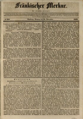 Fränkischer Merkur (Bamberger Zeitung) Montag 18. November 1839